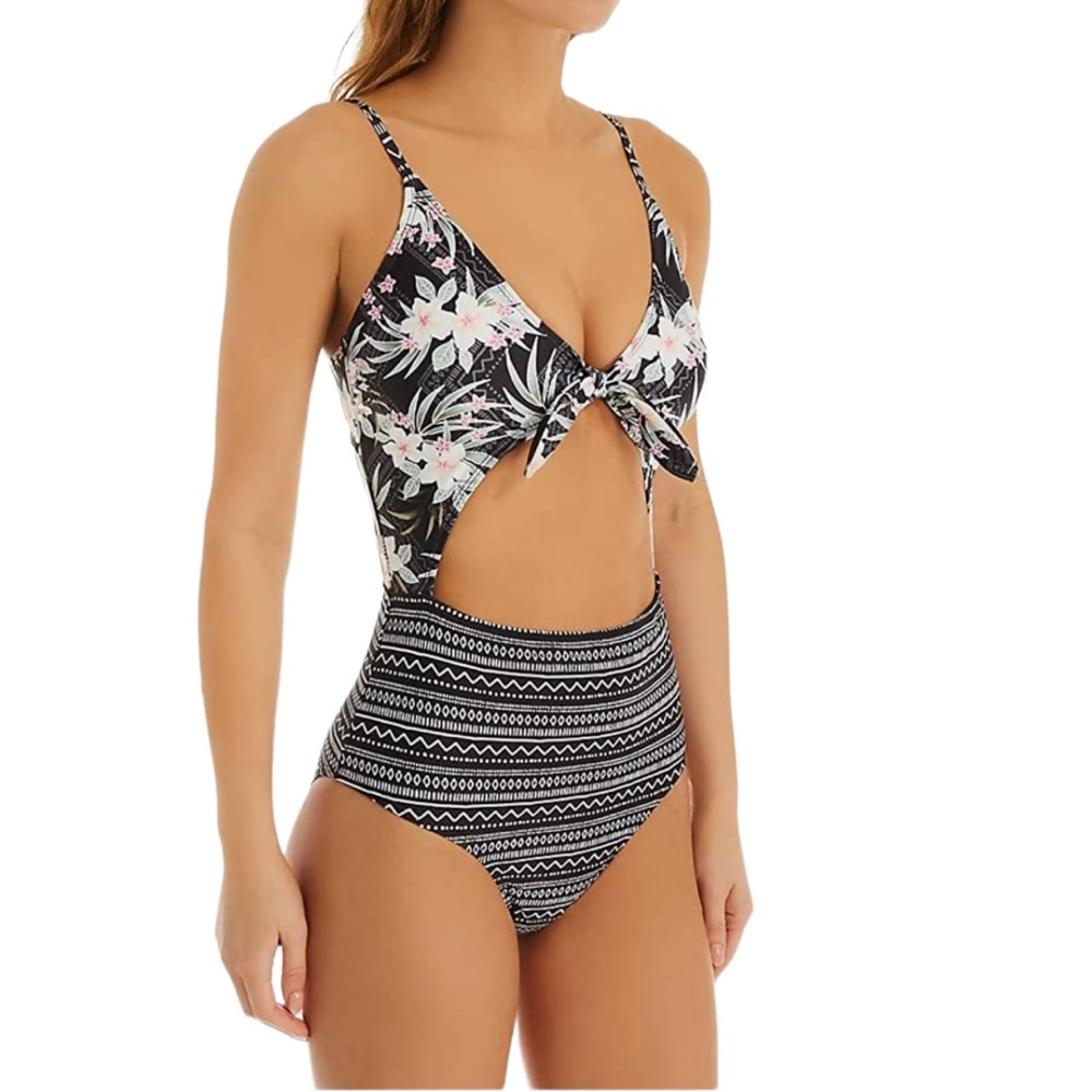 Hot Water Boho Blooms Monokini One-Piece Swimsuit